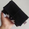 Siyah Kanvas Tütün Çantası Hediye Tütün Kesesi 16x10cm Çok Amaçlı Organizer Çanta - Görsel 3