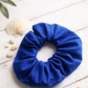 Okyanus Saks Mavisi Scrunchie Saç Tokası – %100 Pamuk Koton Kumaş - Görsel 2