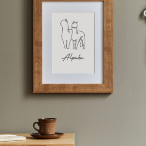 Alpaka One Line - Dijital Sanat Baskısı