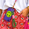 Neon Paracord Çanta Charmı, Anahtarlık, Clutch Bilek Askısı 20cm –Kirpiwork Maximal Boho Koleksiyonu - Görsel 4