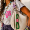 Neon Paracord Çanta Charmı, Anahtarlık, Clutch Bilek Askısı 20cm –Kirpiwork Maximal Boho Koleksiyonu